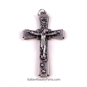 Crowns, Roses and Stars Rosary Crucifix Italy | Italian Rosary Parts