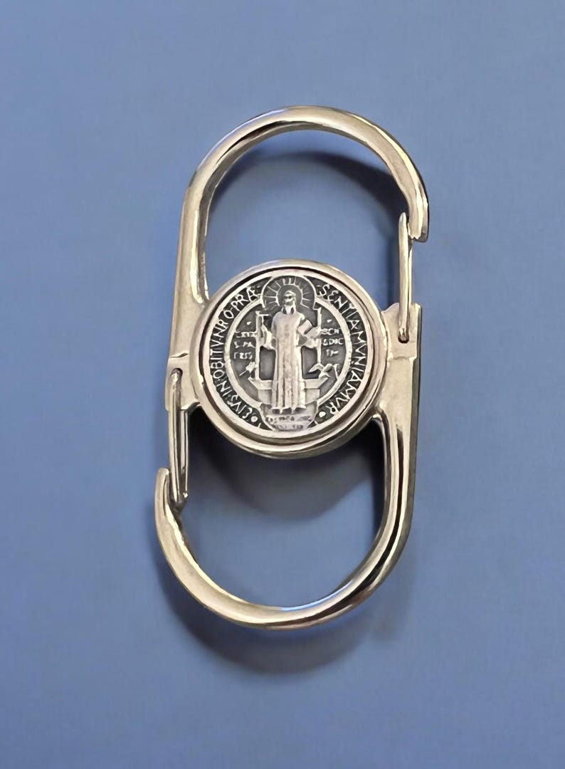Saint Benedict or Miraculous Medal Rosary Clip: Priest Nun Gift, Italian Made image 6