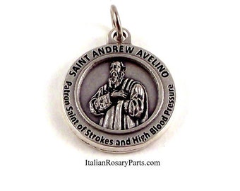 St Andrew Avellino Healing Saint Religious Medal Patron of Strokes | Italian Rosary Parts