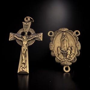 Set croce crociera Madonna Miracolosa strass rosari fai da te | vendita online su