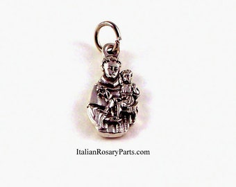 Saint Anthony with Baby Jesus Bracelet Medal Charm Patron of Lost Articles and Fishermen | Italian Rosary Parts