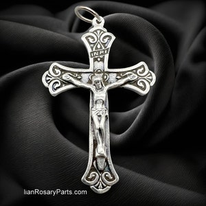 Flared Elegant Rosary Crucifix | Italian Rosary Parts