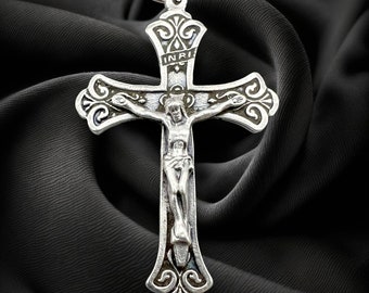 Flared Elegant Rosary Crucifix | Italian Rosary Parts