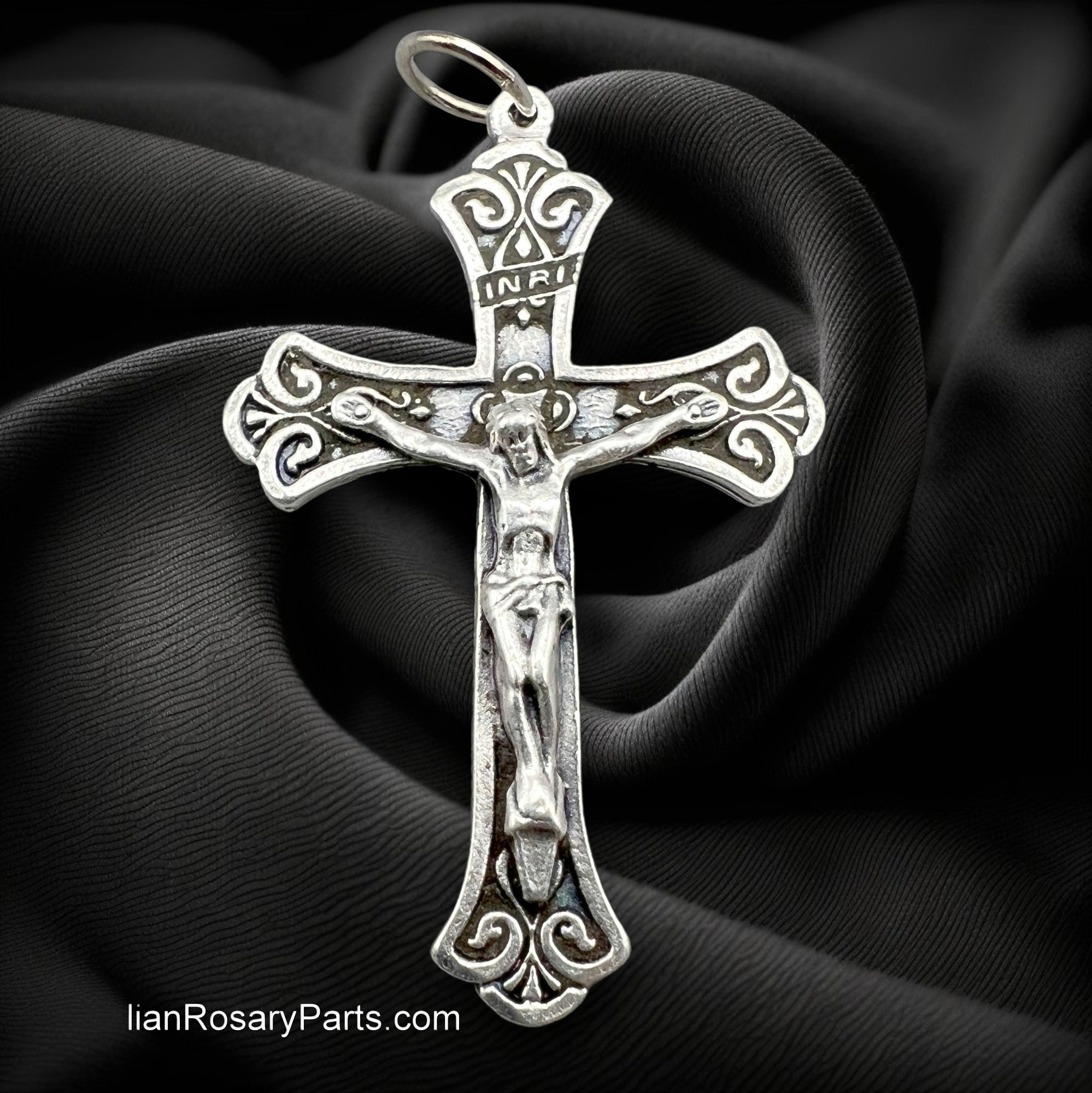 Flared Elegant Rosary Crucifix Italian Rosary Parts 