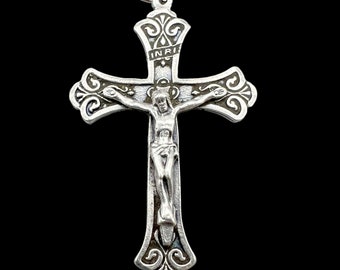 Flared Elegant Rosary Crucifix | Italian Rosary Parts