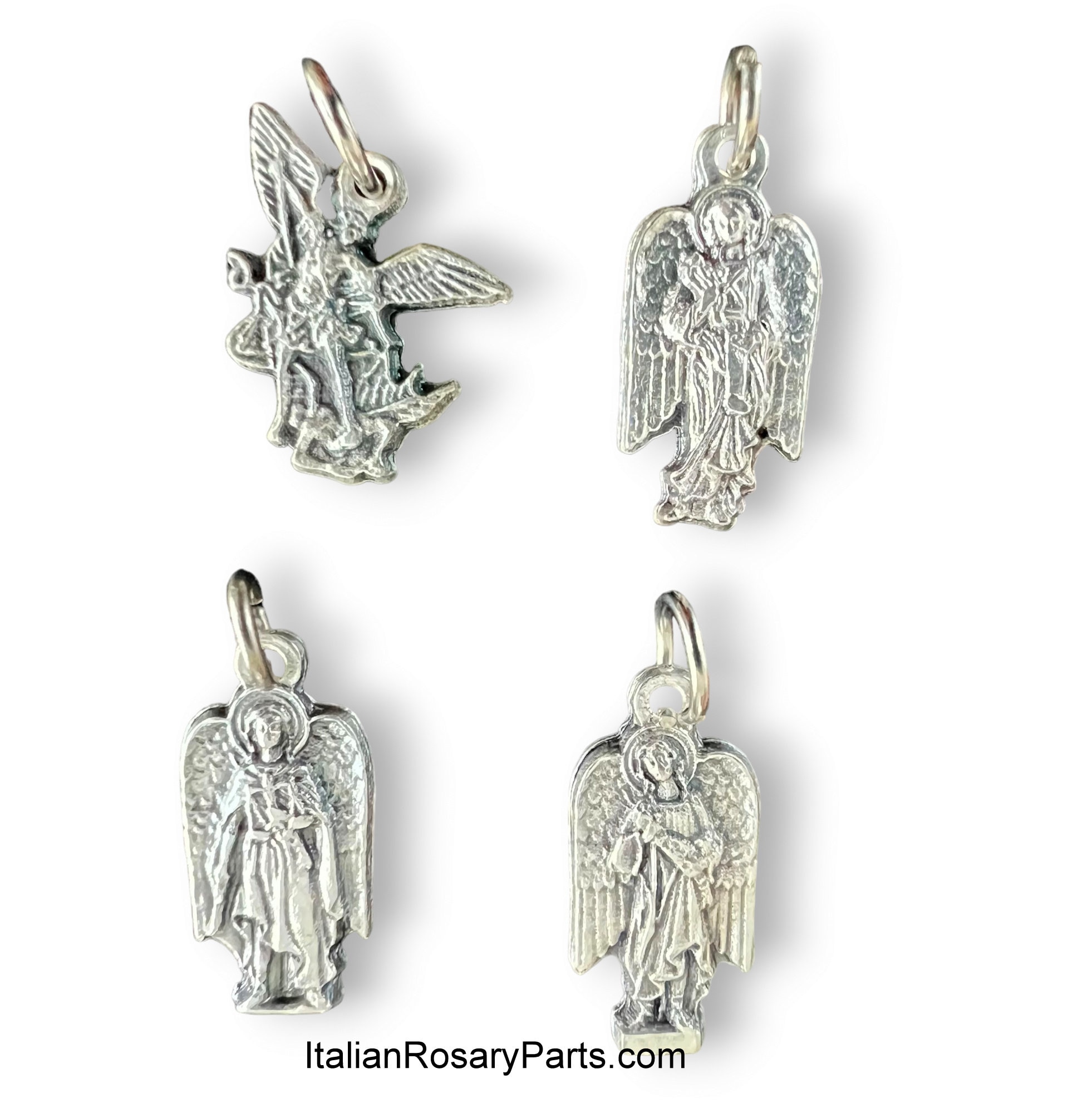 Rosario Blu GTBITALY Con 50 Grani - Croce Angelo Custode + 4 Arcangeli, Made In Italy - Foto 5