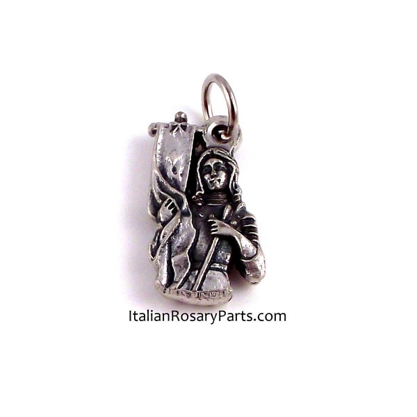 St Joan of Arc Bust Religious Medal Patron of Soldiers | Italian Rosary Parts