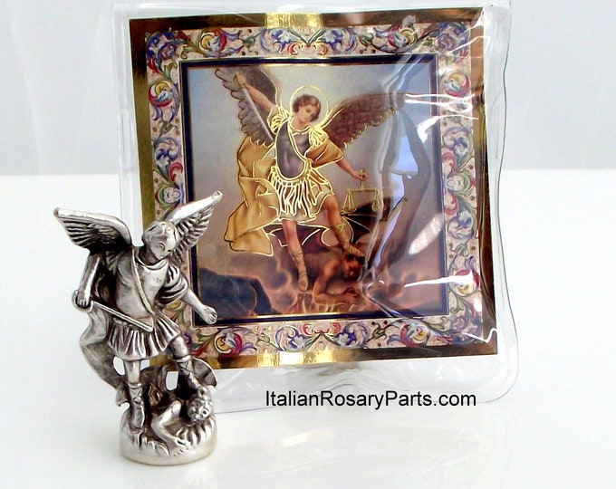 Saint Michael the Archangel Miniature Statue, Angel Pocket Statue W ...