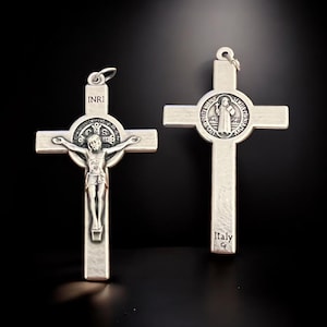 Saint Benedict Rosary Crucifix 2-Inch, Made In Italy | Italian Rosary Parts