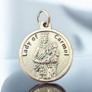 Virgin of Mount Carmel Catholic Medal | Catholic Rosary Parts | Virgin Mary | Rosary Accessory | Italian Rosary Parts