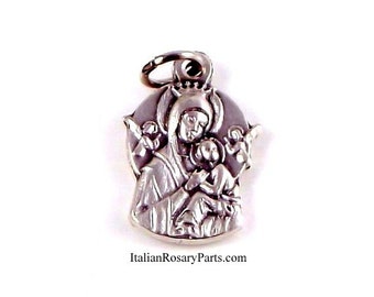 Our Lady of Perpetual Help Bracelet Charm Medal | Italian Rosary Parts