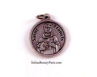 St Francis of Assisi Religious Medal Lord Make Me An Instrument of Thy Peace | Italian Rosary Parts