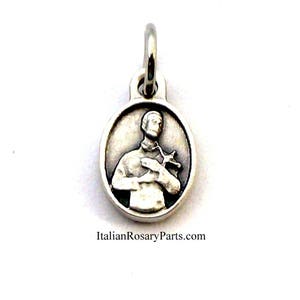 Saint Gérard Ovale Bracelet à breloques Médaille Sainte patronne de la fertilité, de l&#39;accouchement et de la grossesse | Parties du chapelet italien