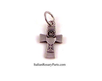 Chalice Holy Communion Bracelet Cross Charm Medal | Italian Rosary Parts