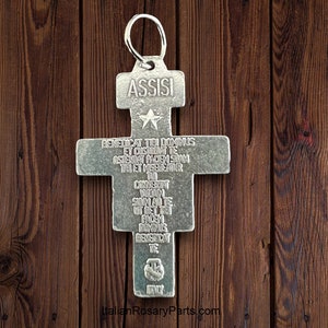 San Damiano Italian Rosary Crucifix with Latin Prayer on Back, Two Sizes To Choose From Italian Rosary Parts image 3