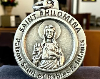 Saint Philomena Medal Patron Saint of Children and Babies | Italian Rosary Parts