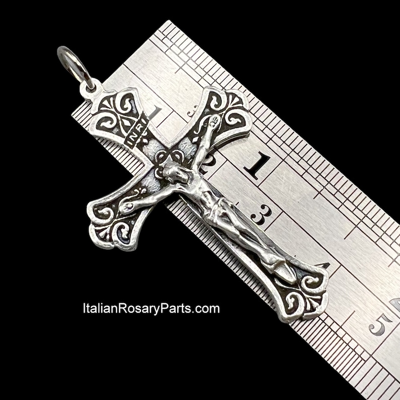 Flared Elegant Rosary Crucifix Italian Rosary Parts image 4