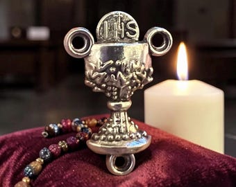 Holy Communion Chalice Eucharist Rosary Center | Italian Rosary Parts