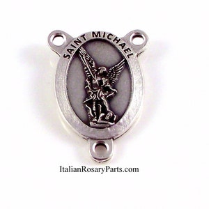 Saint Michael The Archangel Rosary Center Medal | Italian Rosary Parts