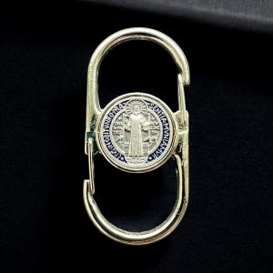 Saint Benedict or Miraculous Medal Rosary Clip: Priest Nun Gift, Italian Made image 3