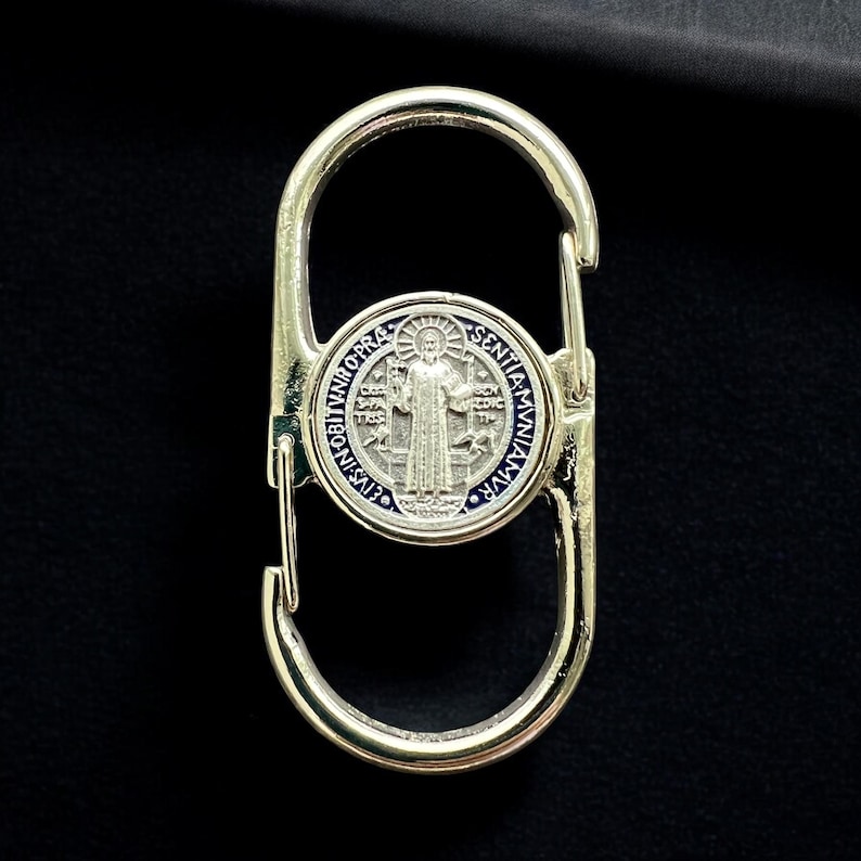 Saint Benedict or Miraculous Medal Rosary Clip: Priest Nun Gift, Italian Made image 3