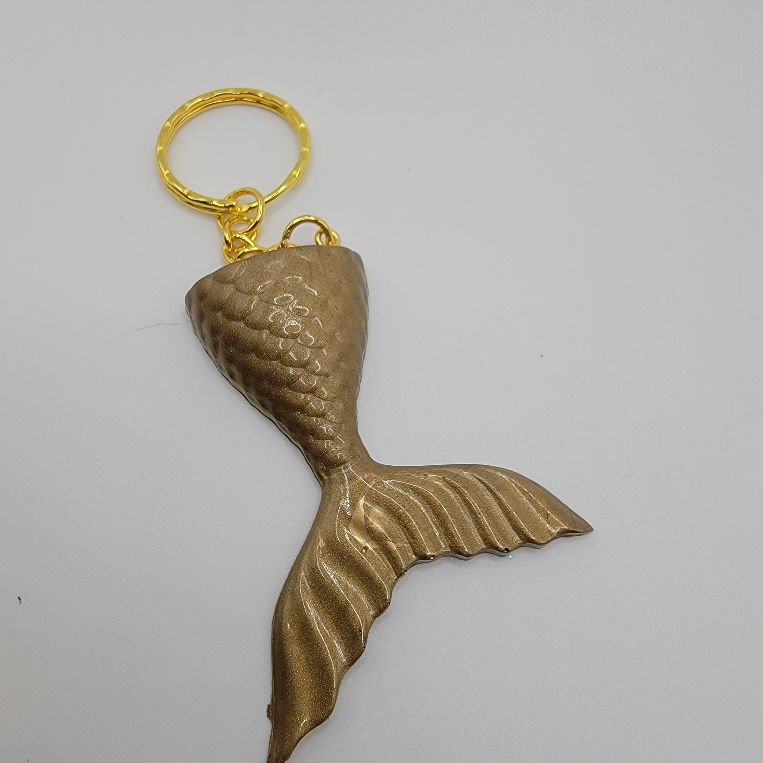 Portachiavi sirena, portachiavi con perle di conchiglia