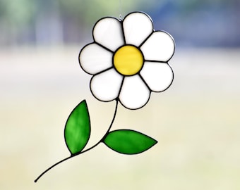Stained Glass Daisy Suncatcher