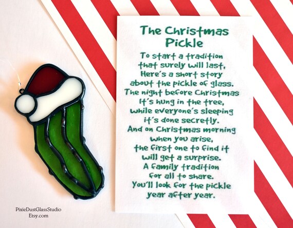 Stained Glass Christmas Pickle Ornament Family Christmas Etsy