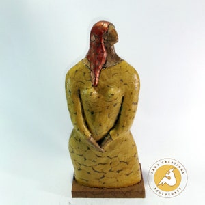 Woman sculpture, female bust, woman statue, paper sculpture
