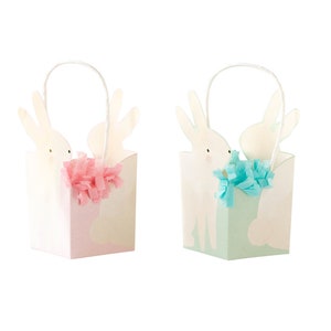 Easter Bunny Party Favor Paper Baskets - 8pc