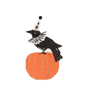 Halloween Crow Paper Party Napkins | Halloween Party Supplies | Halloween Crow |  Decorative Paper Napkins
