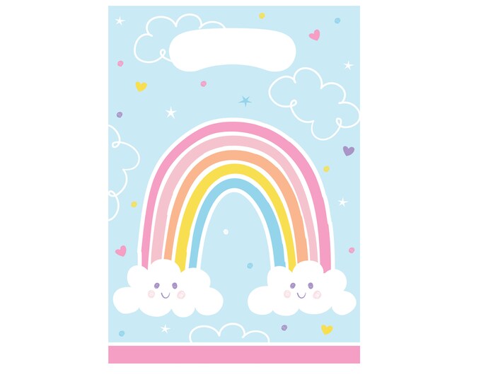 Rainbow Party Favor Bags Rainbow Party Favors Rainbow Etsy