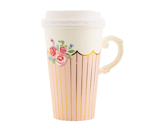 Tasses pour le thé | Thé dans le jardin | Goûter nuptiale | Tasses à thé en papier | Tasses à café jetables | Thé vintage | Soirée à thème floral