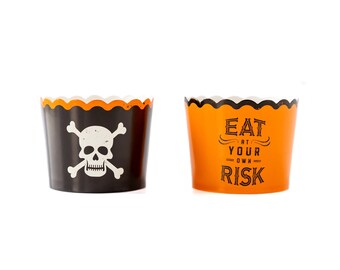 Paper Baking Cups - 50pc | Paper Snack Cup - Treat Cup - Disposable Snack Cup - Halloween Paper Cup - Halloween Treat Cups