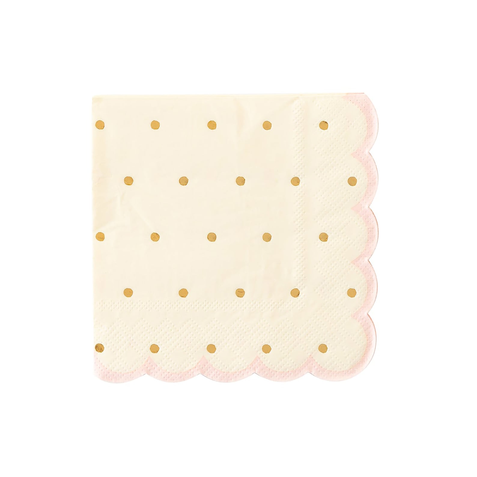 Pink & Gold Scalloped Napkins