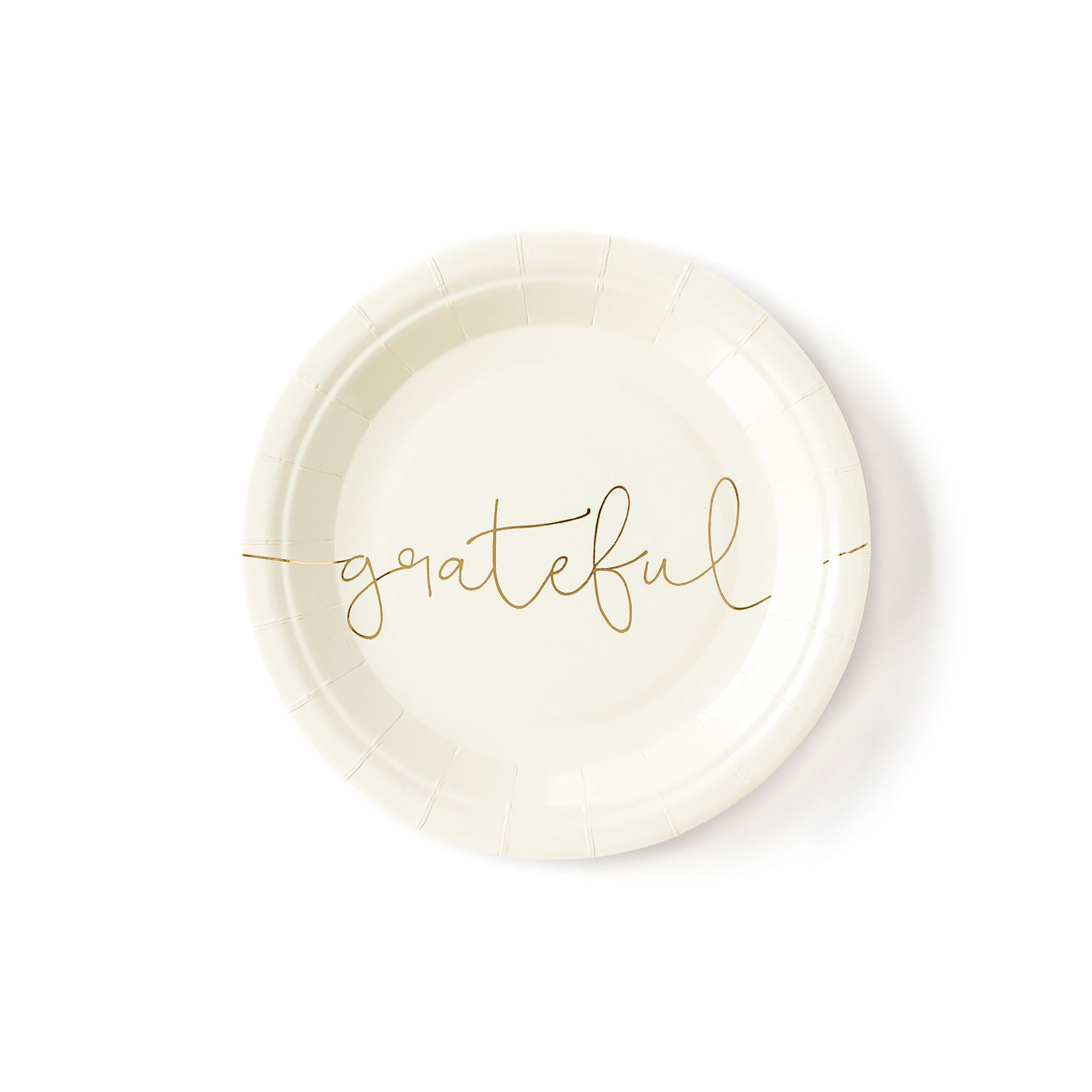 Thankful & Grateful Plate Set Thanksgiving Paper Plates Etsy