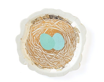 Platos de papel de Pascua Robin Egg