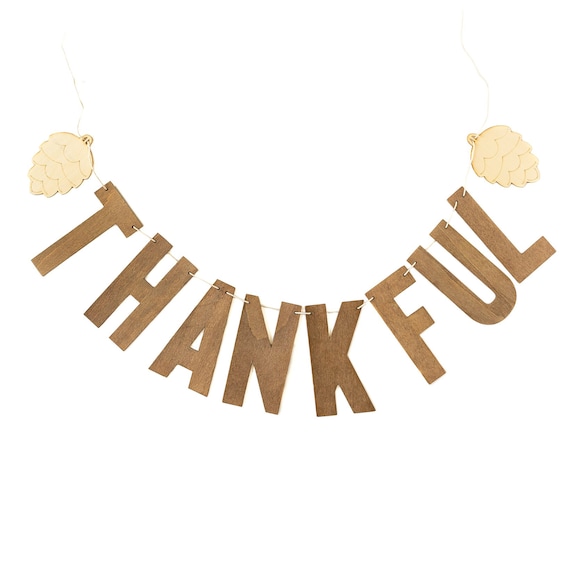 Thankful Banner | Thanksgiving Home Decor - Thanksgiving Wall Decor - Fall Mantel Decor -Fall Banner - Thanksgiving Banner - Autumn Decor Il_570xn