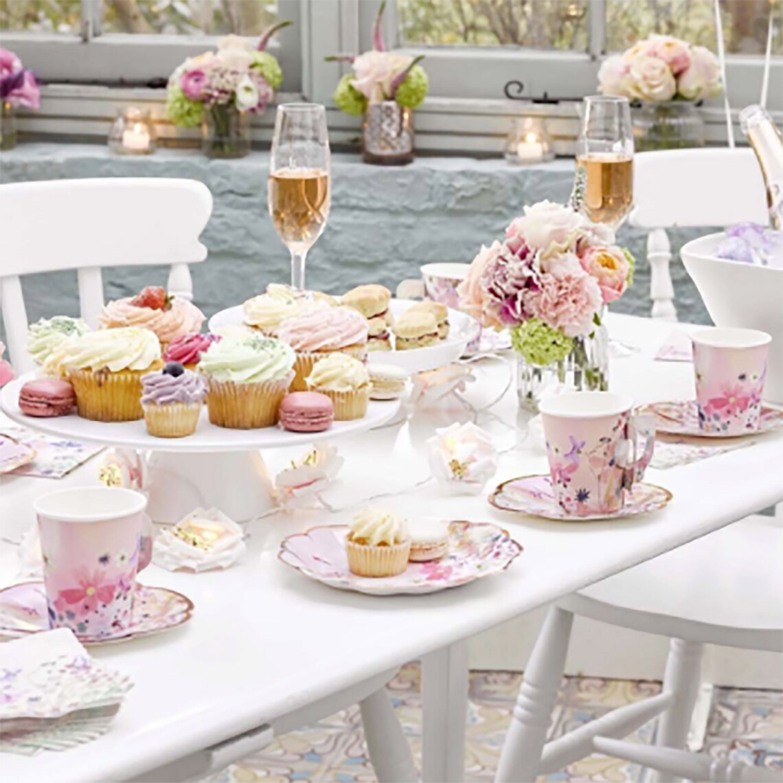 Floral Napkins Fairy Party Tea Party Flower Napkins Etsy