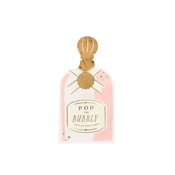 Champagne Napkins | Bridal Shower Napkins - Bachelorette Napkin - Bridal Brunch - Bridal Tea Party - Bridal Shower Supplies - Pop the Bubbly Il_570xn