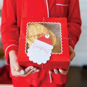 Red Santa Holiday Cookie Boxes