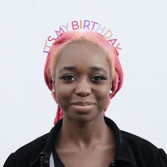 It's My Birthday Headband | Birthday Tiara - Birthday Party Hat - Birthday Girl Headband - Virtual Birthday Party - Pink Birthday Party Il_570xn