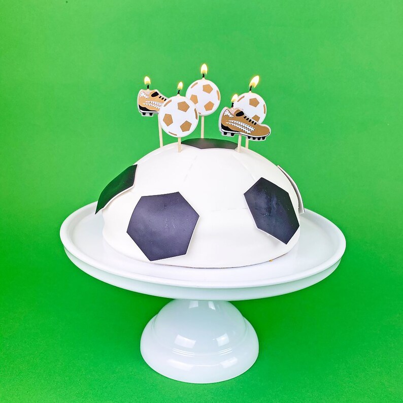 Soccer Birthday Candles Soccer Birthday Party Sports Party Etsy