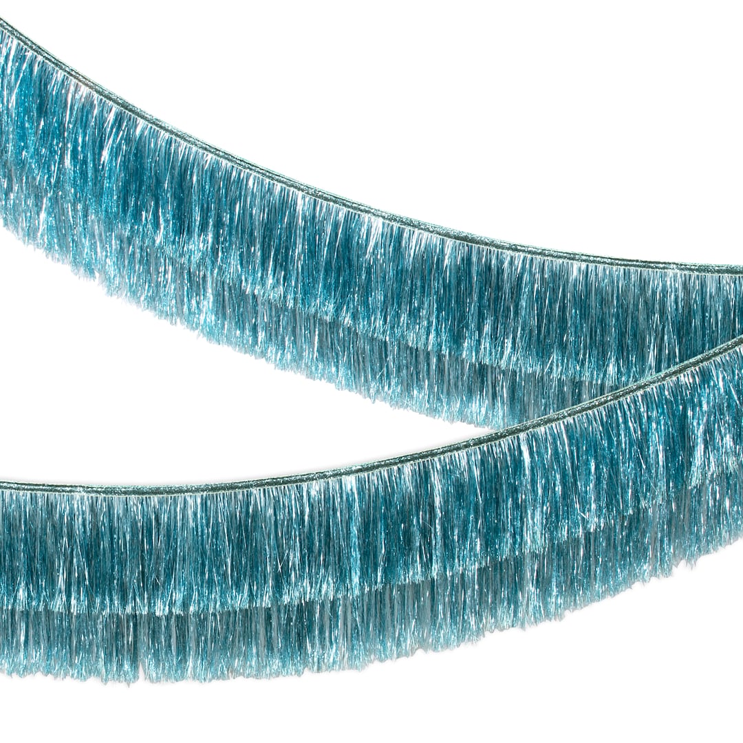 Blue Tinsel Garland Blue Party Decoration Tinsel Fringe Etsy
