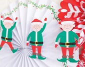 Christmas Elf Banner | Holiday Garland with Santa's Elves, Christmas Party Decoration, Santa's Workshop, Holiday Home Decor, Christmas Decor Il_170x135