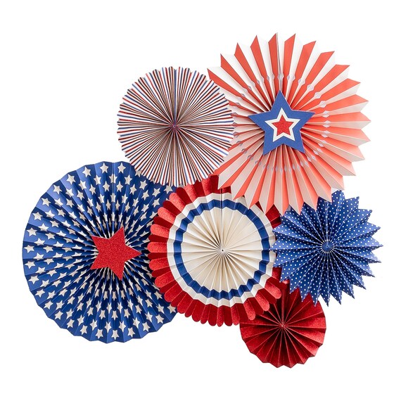 Patriotic Fans | 4th of July Party Decorations - Patriotic Decorations - Patriotic Party Decorations - Patriotic Home Decorations Il_570xn