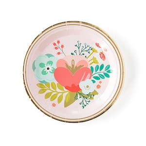 Floral Party Dessert Paper Plates