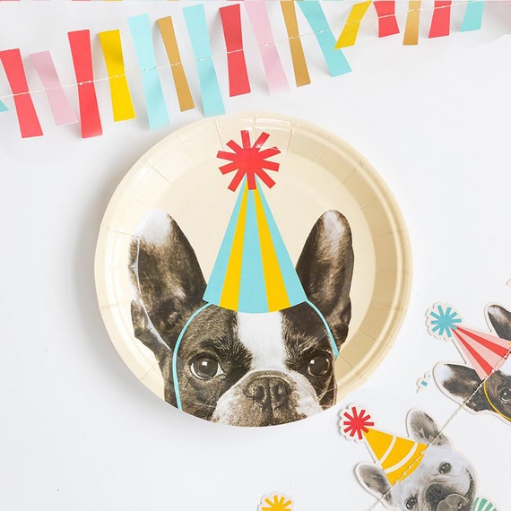 puppy birthday plates