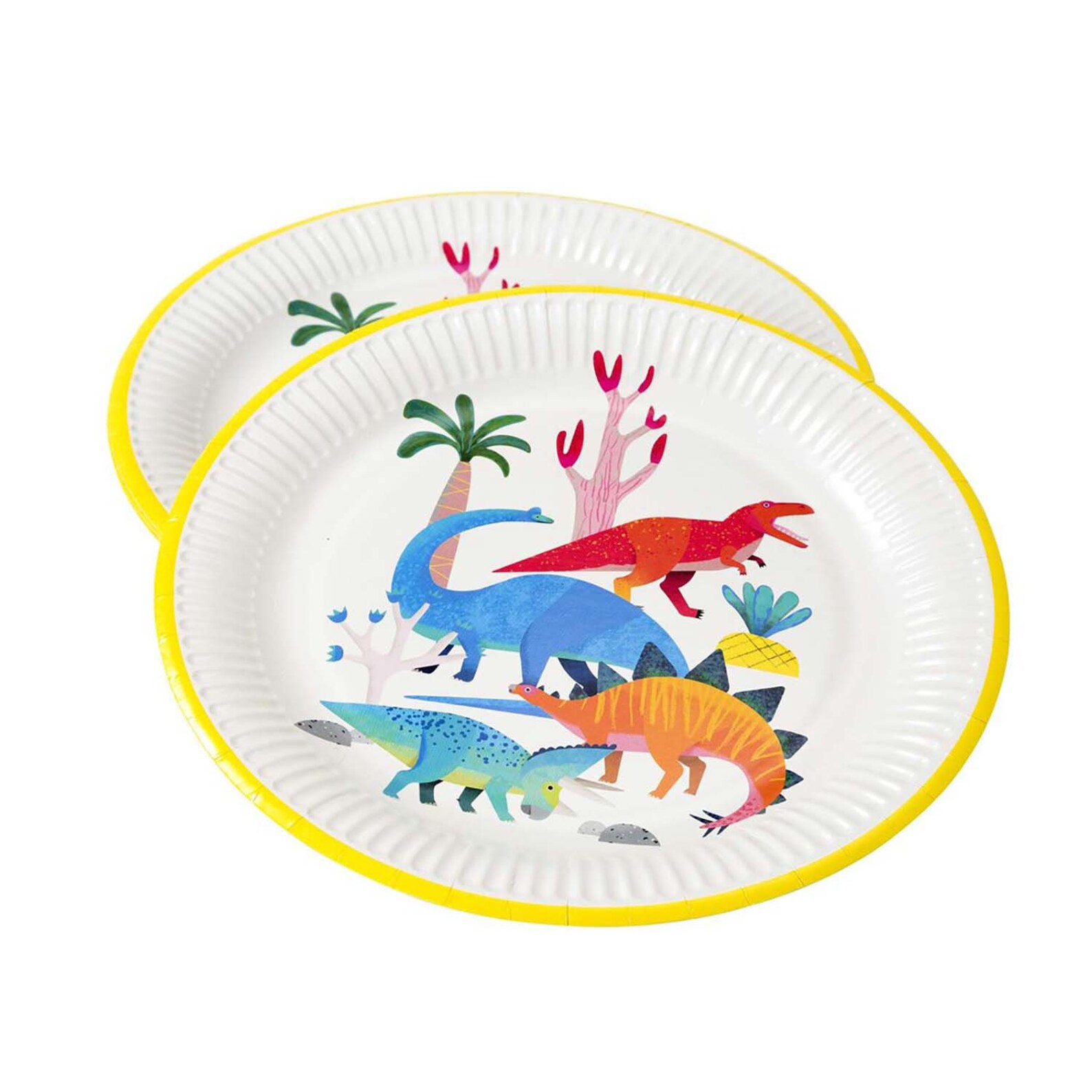 Dinosaur Party Plates Dino Party Plate Dinosaur Paper Etsy