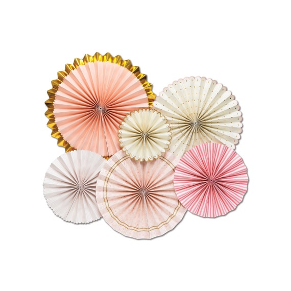 Princess Birthday Party Decorations | Party Fan Decorations - Princess Tea Party - Pink and Gold Baby Shower - Princess Party Decorations Il_570xn